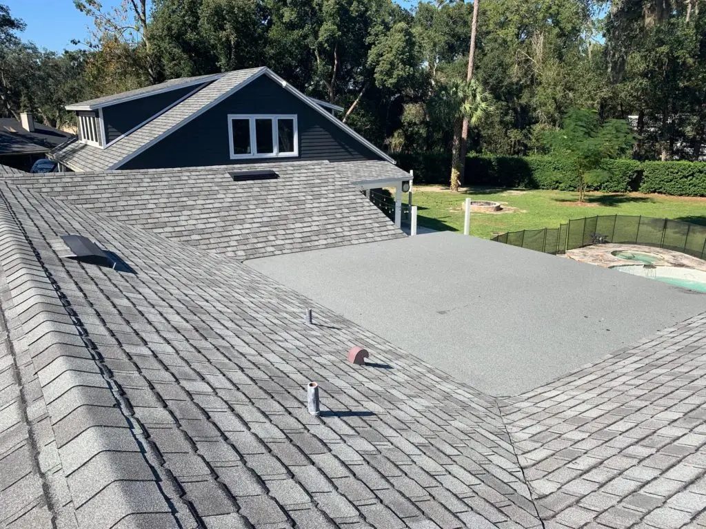 Shingle + Mod Bitumen Re-Roof: Pristine Hearthstone